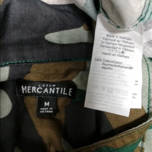 JCrew Mercantile Camouflage Shirt Jacket Men’s M - Picture 5 of 6